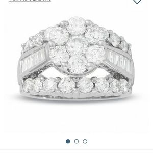 4 CT. T.W. Multi-Diamond Flower Engagement Ring in 14K White Gold